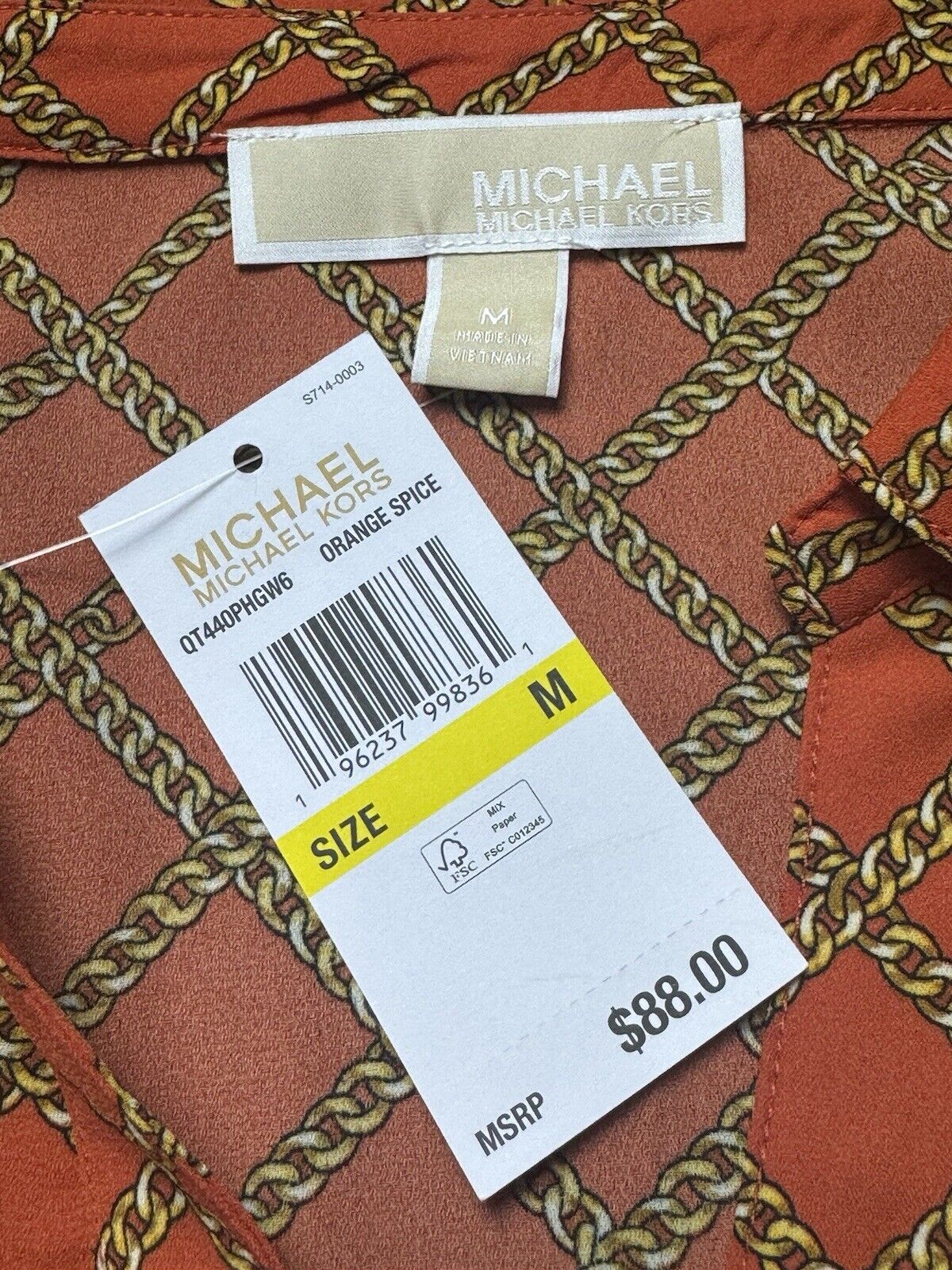 $88 Michael Kors Women’s Top Blouse Sz M  (B.82)