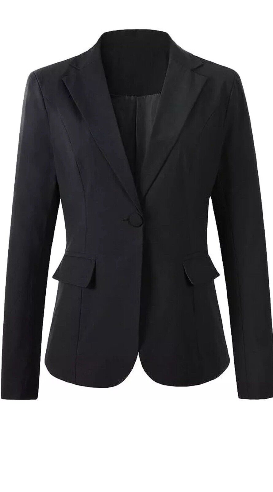 Beninos Womens One Button Blazer Black Size M