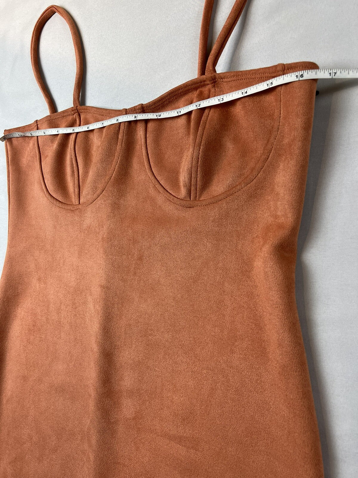 POPULAR BASICS Women’s Velvet Orange Copper DRESS Sz XL