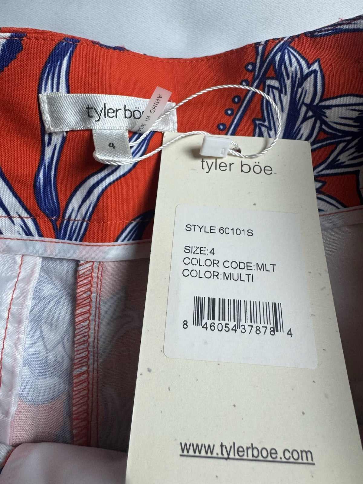 Tyler Boe Women’s Shorts Floral High Waist Belted Sz 4.        (B.164)