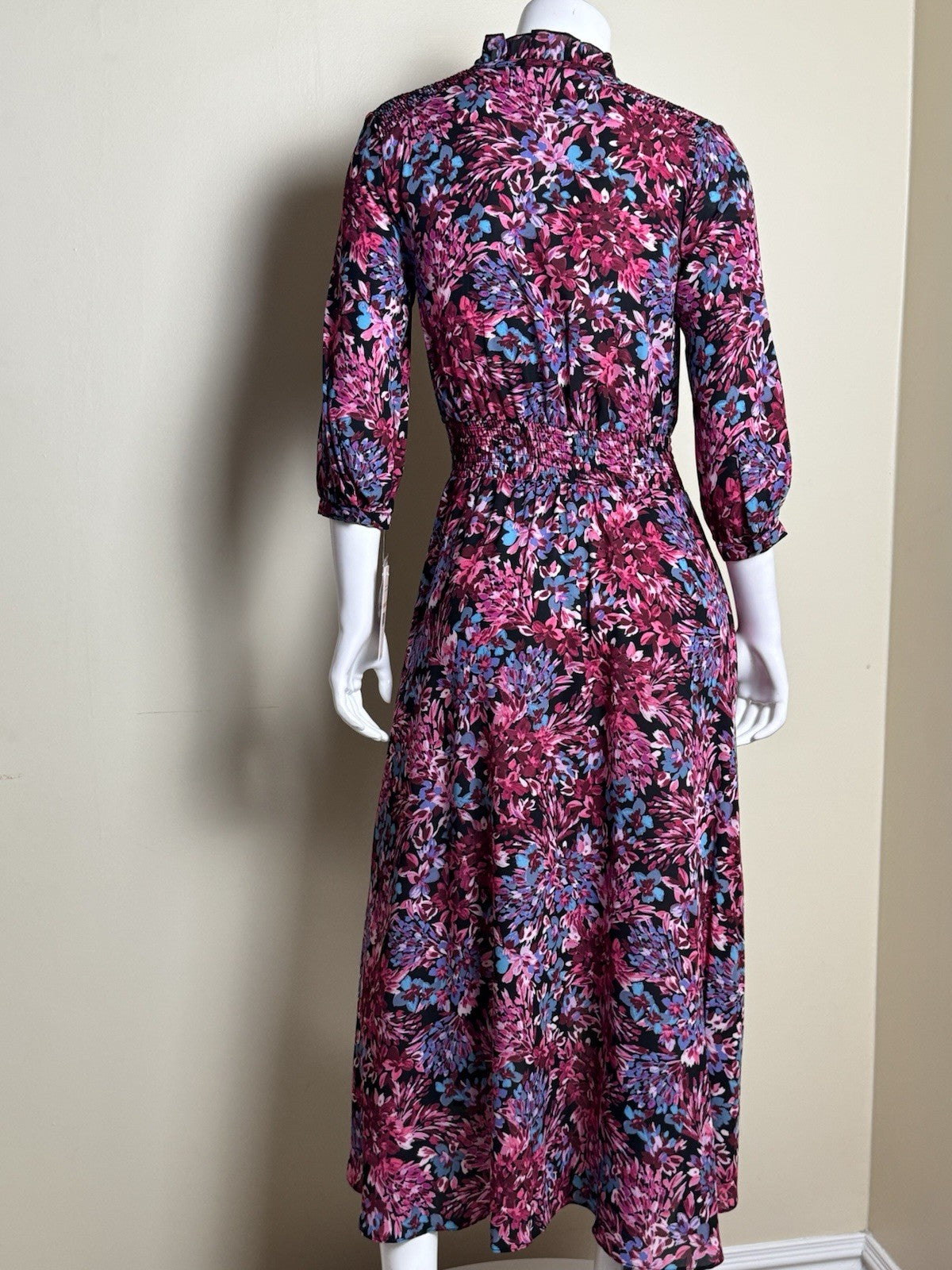 $138 NANETTE LEPORE Floral Maxi Long Dress Sz 2      (B.096)