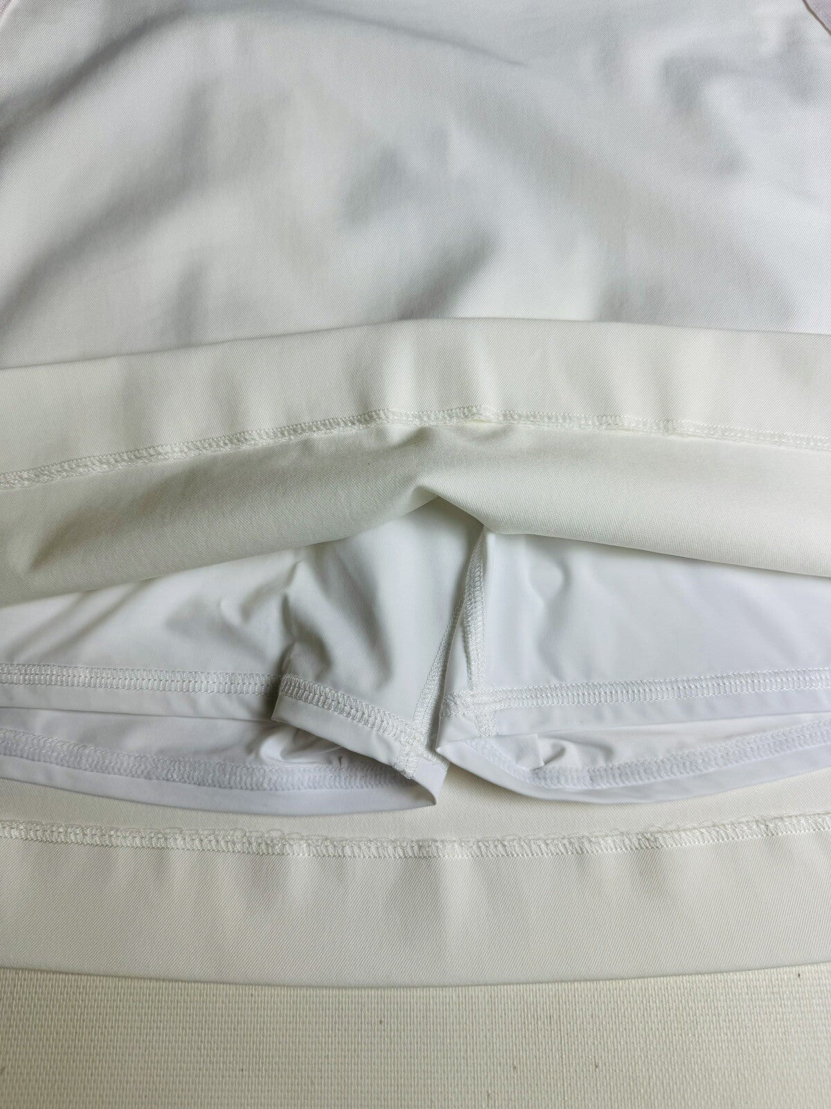 $145 G/FORE  Women’s White Golf Tennis Skirt Skort Sz 10. (B.48)