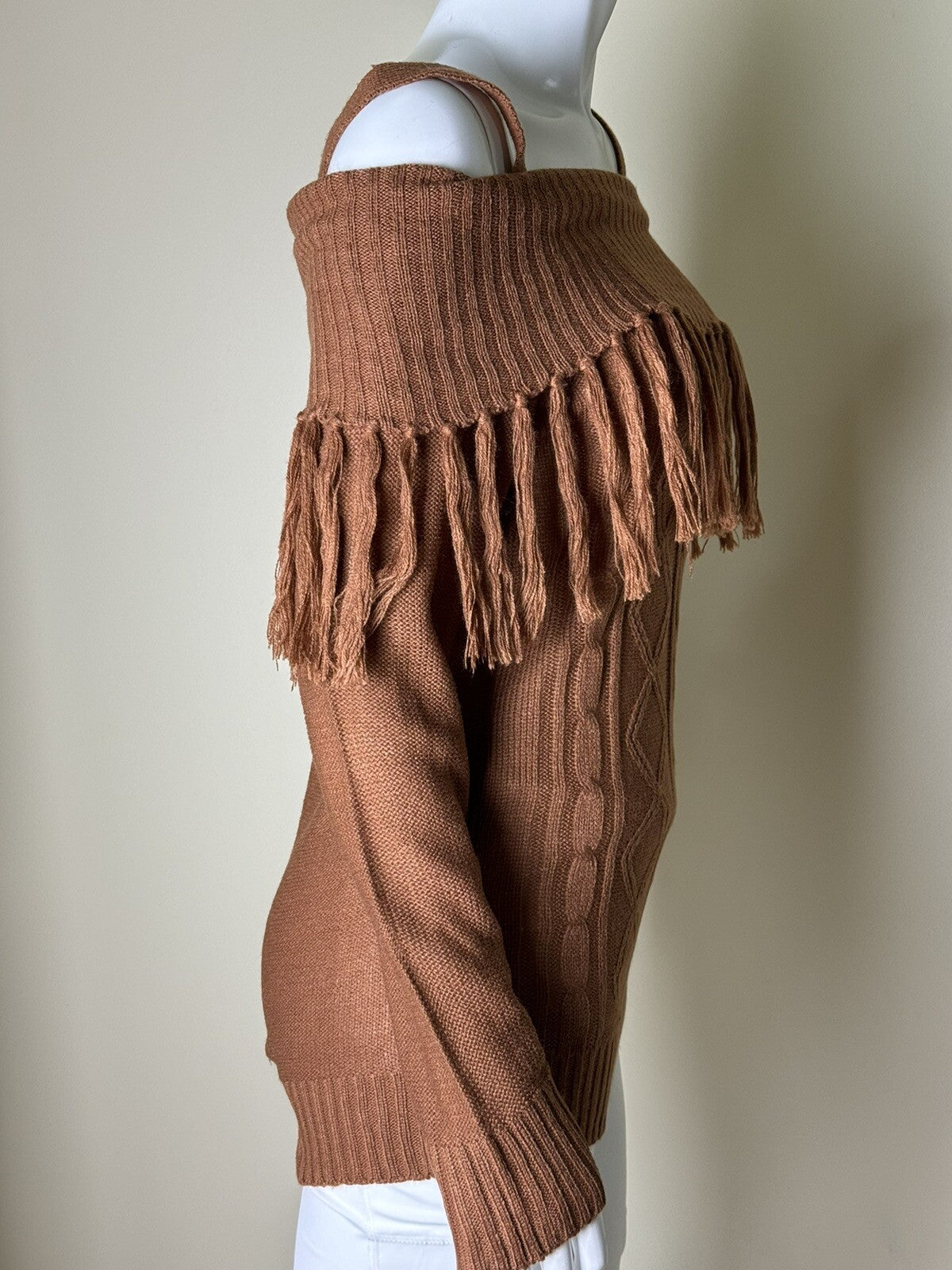 Love by Chesley Sweater Brown Shirt Top Blouse Size S Womens Brown (55)