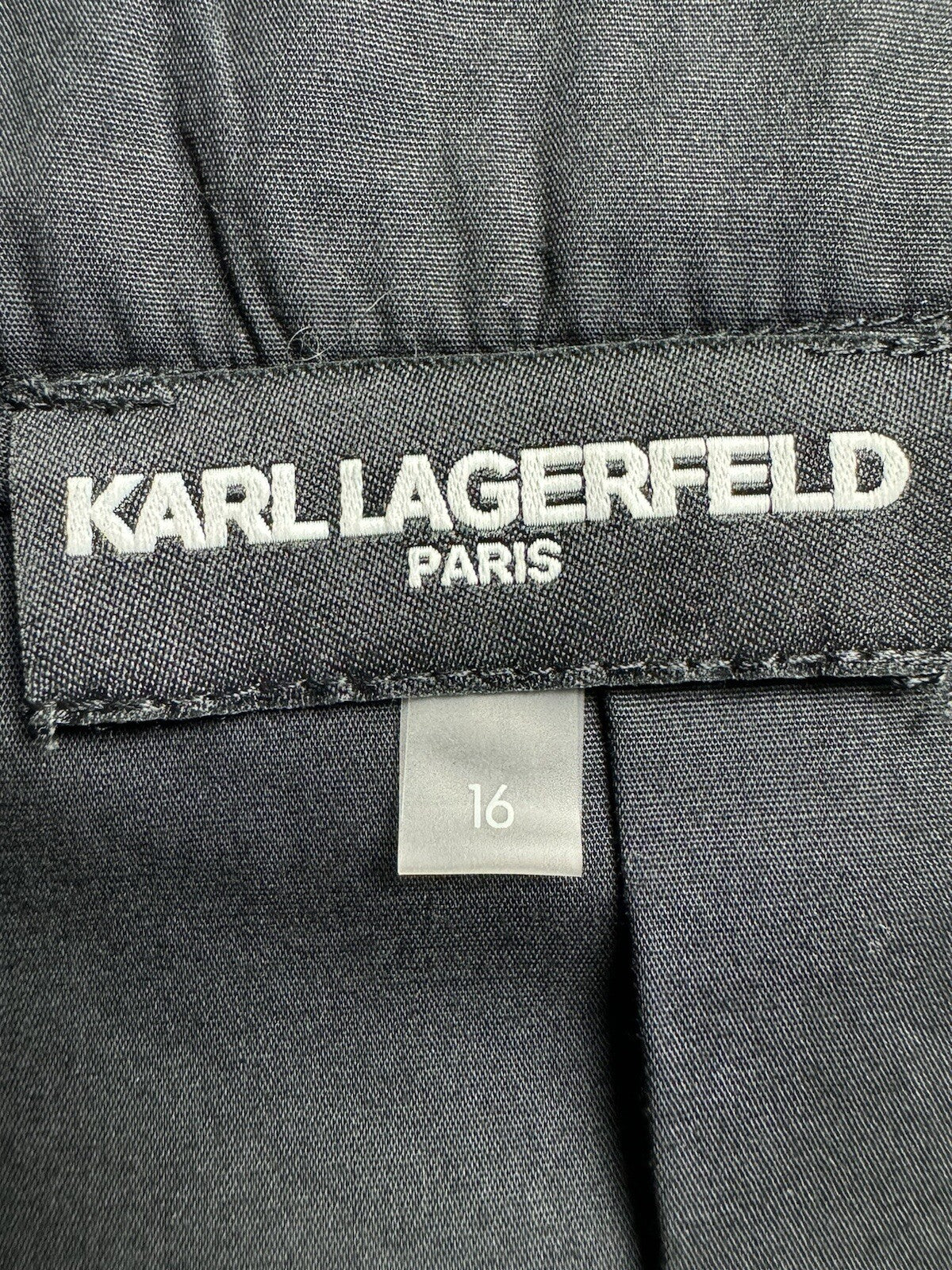 $109 KARL LAGERFELD PARIS Long Black Skirt Women's Sz 16.  (B.119)