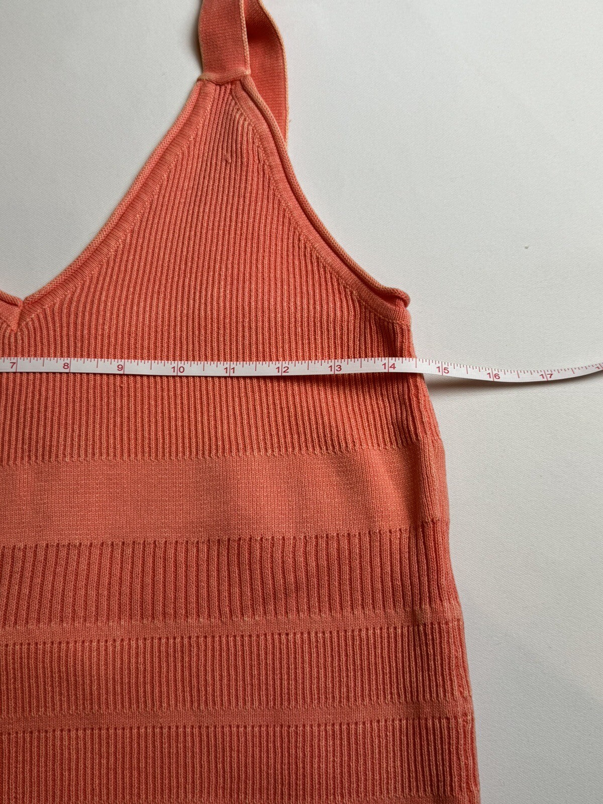 $49 Tommy Hilfiger SZ M Orange Knit Tank Top (68)