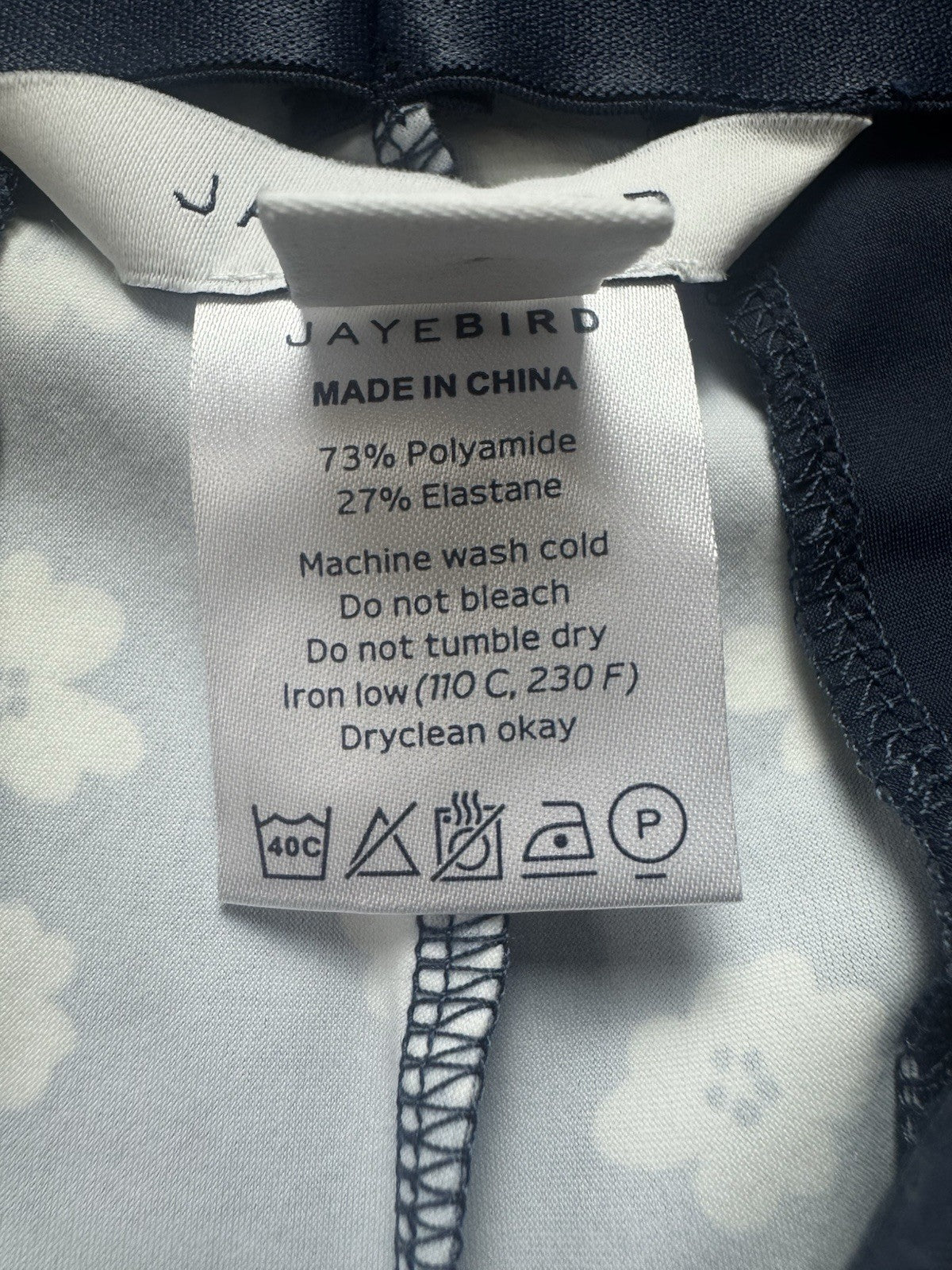 Jayebird Women’s Golf Robbie Pant Navy/White Floral Sz M.   (B.158)