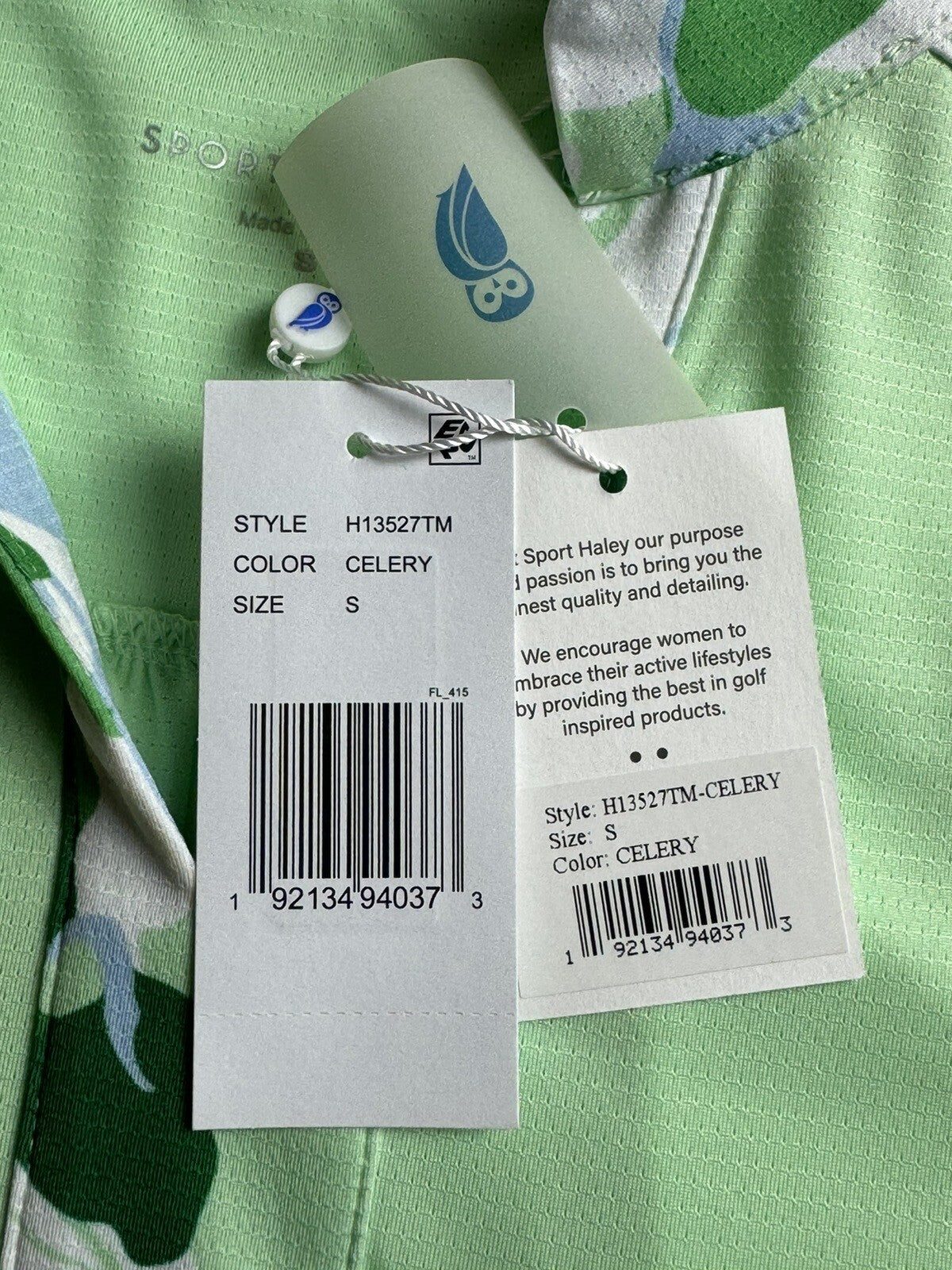 Sport Haley Women's Golf Shirt Green Top Sz S.   (B.77)