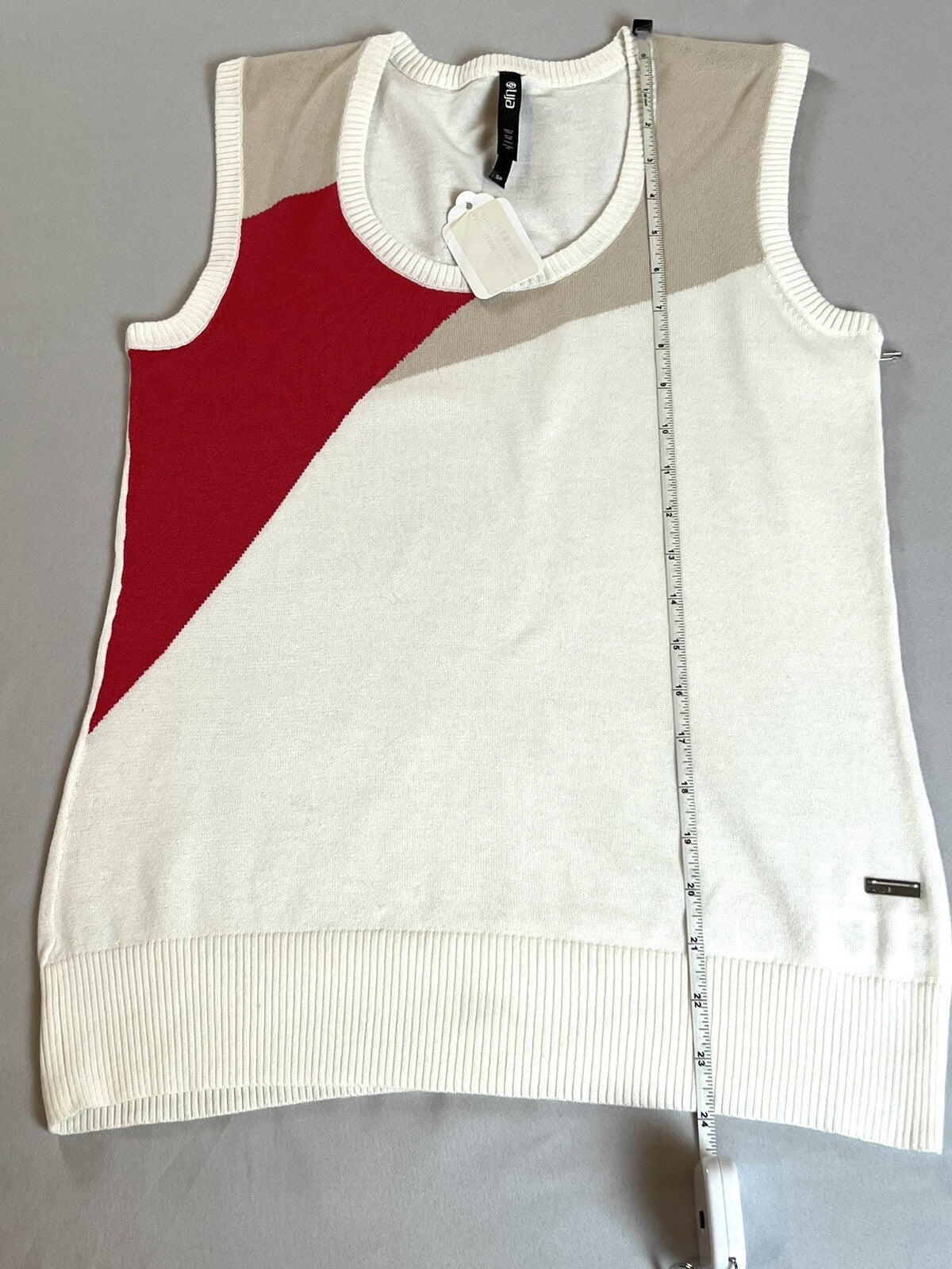 Lija Women's Golf Knit Vest Sz S White