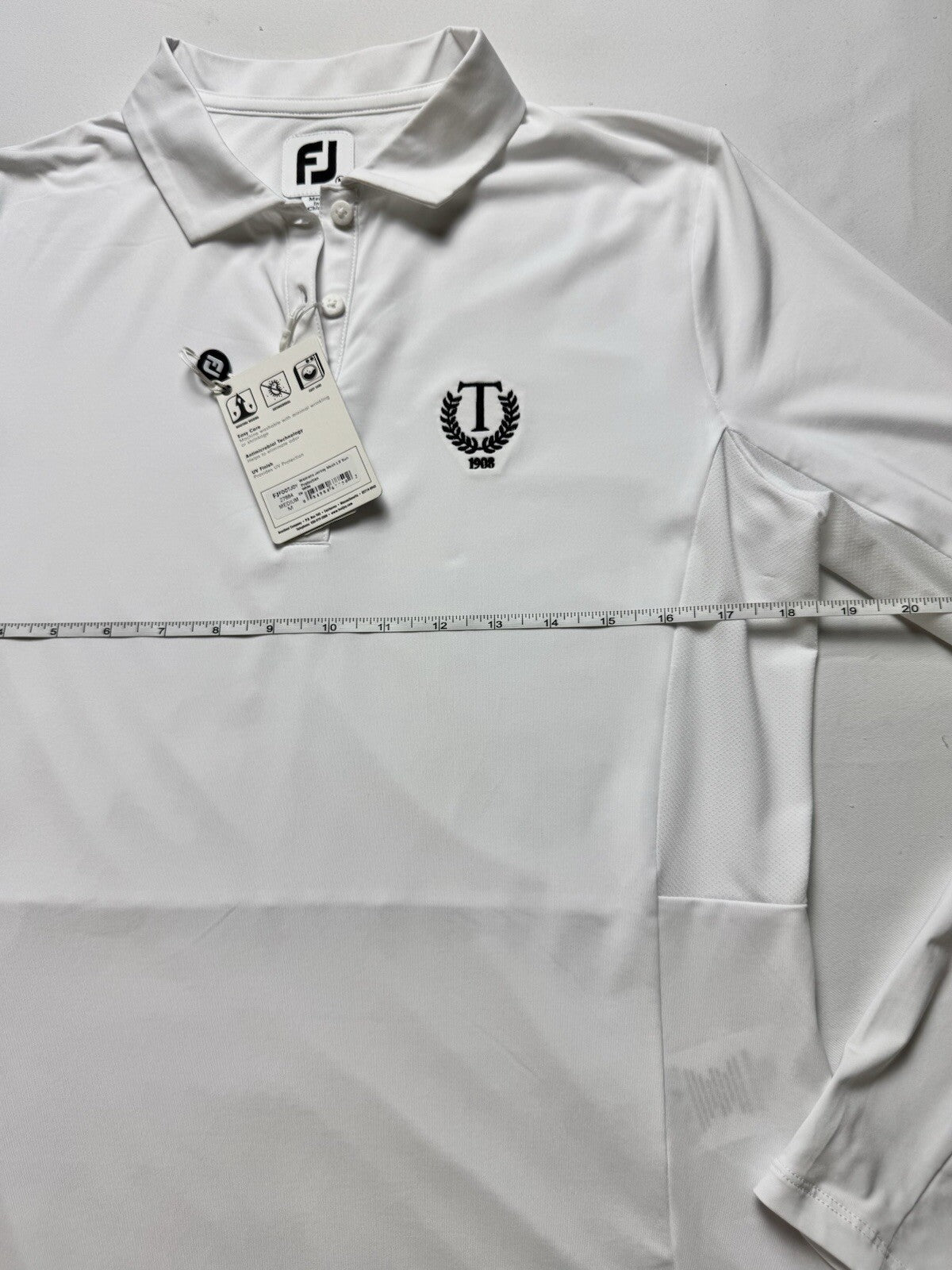 FJ FootJoy Women's Golf White Sweatshirt Long Sleeves Sz M    (B.121)