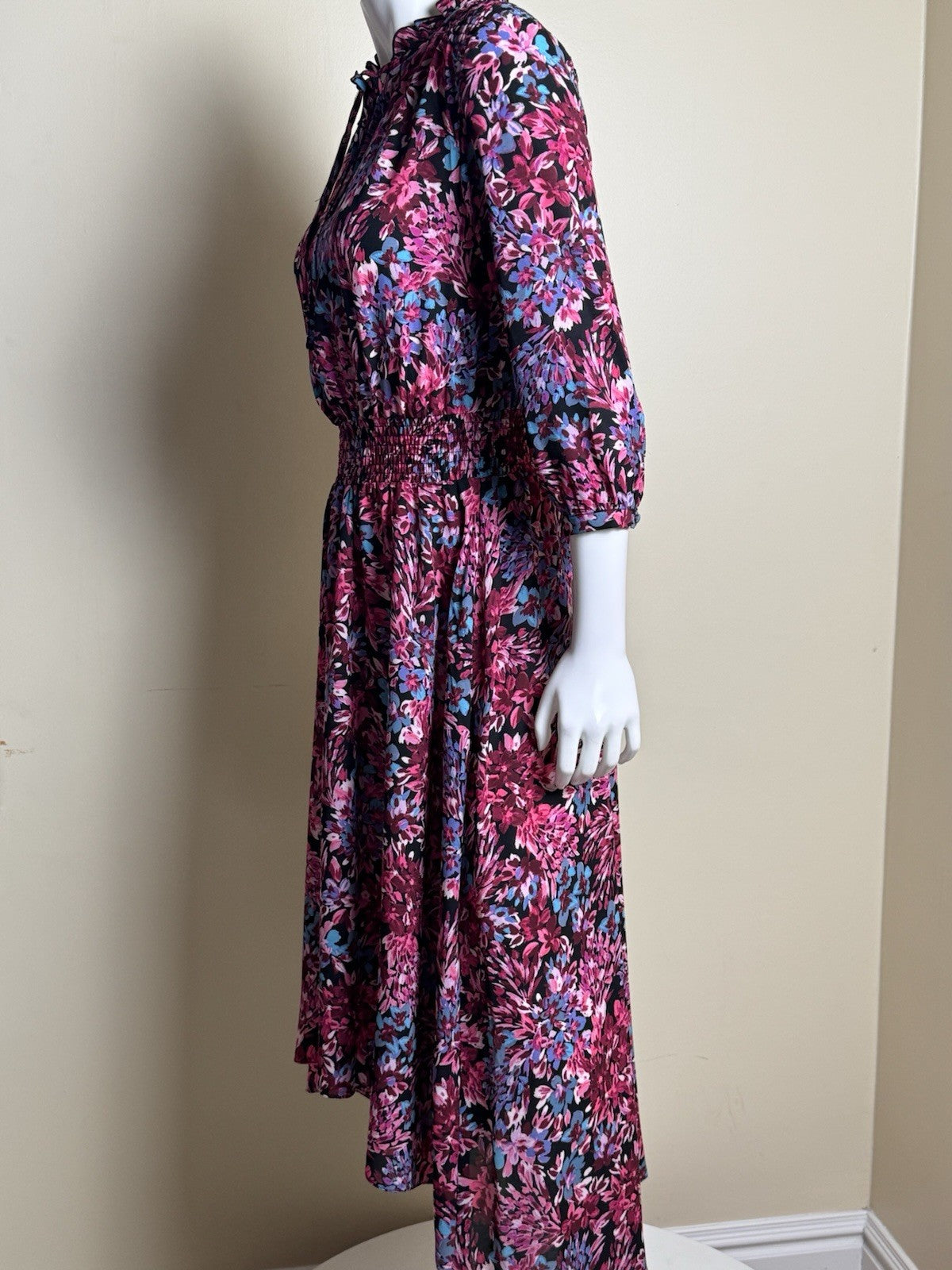 $138 NANETTE LEPORE Floral Maxi Long Dress Sz 2      (B.096)