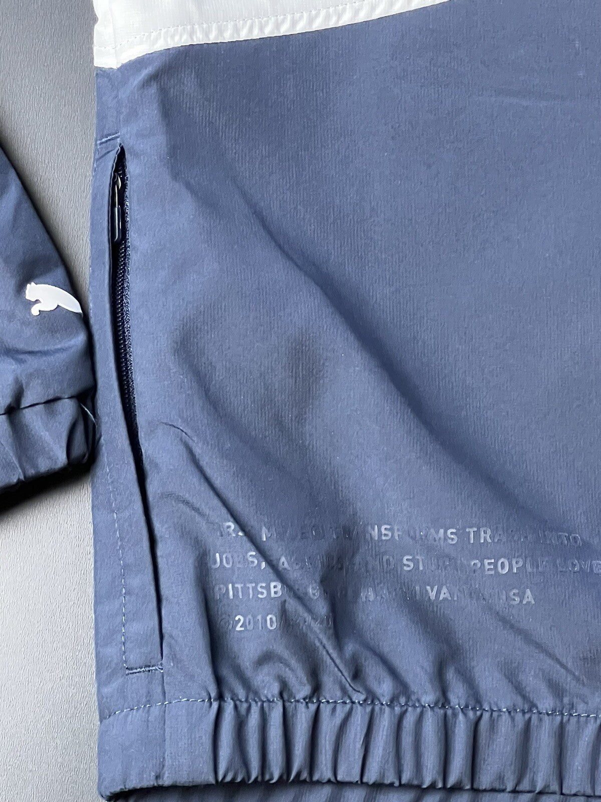 PUMA Women's Jacket,Navy/White Sz S