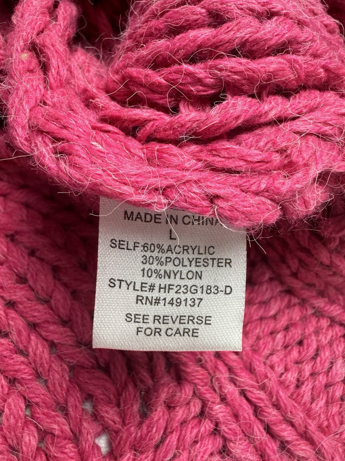 HYFVE Women’s Knit Oversized Sweater Sz L.    (B.101/1)