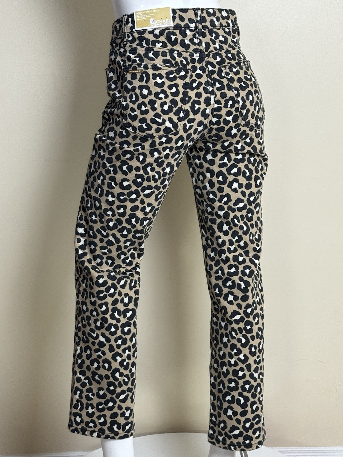 $125 Michael Kors Women’s Animal Print Jeans Sz 2.    (B.065)