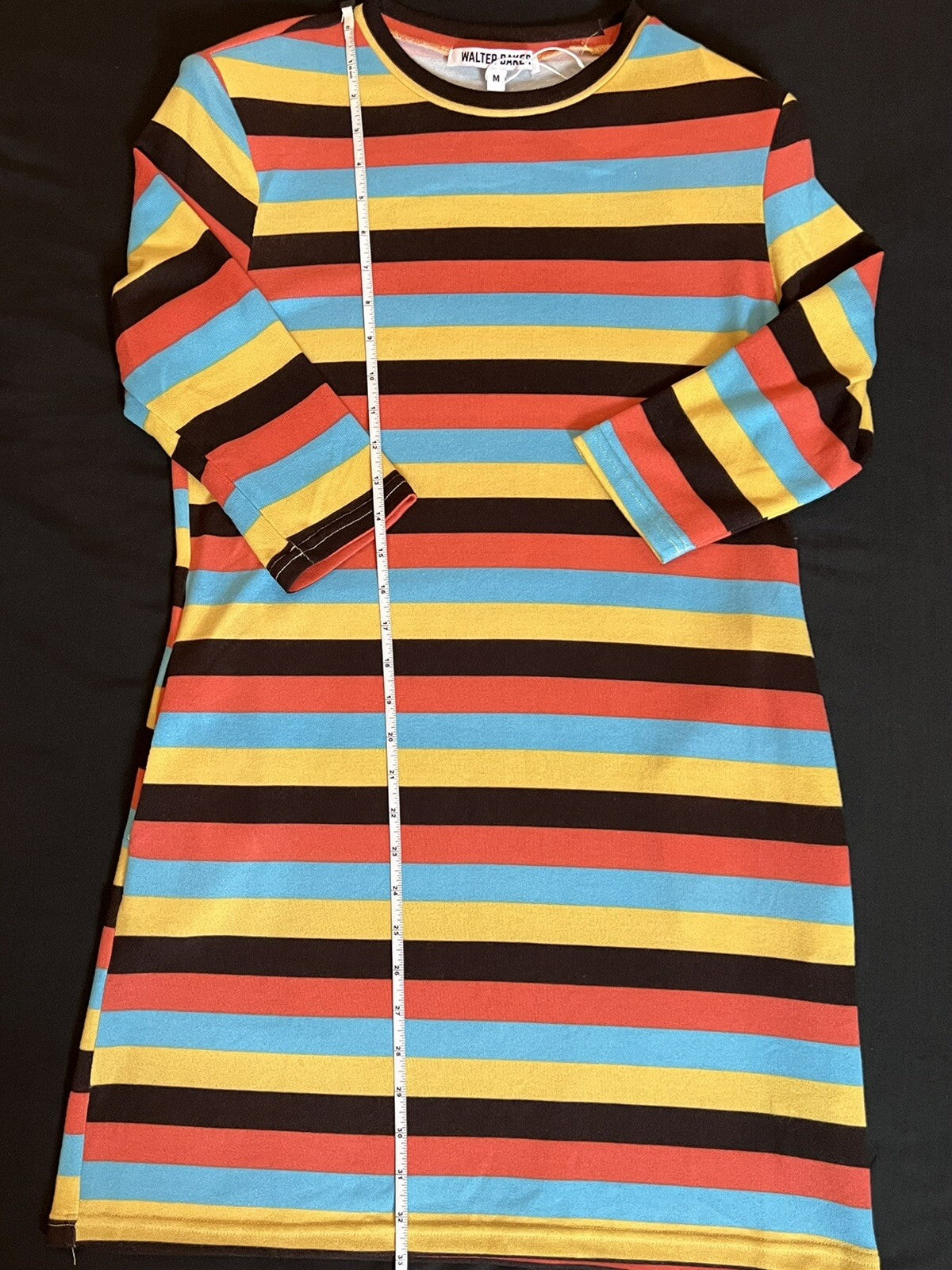 $198 WALTER BAKER Multicolor Stripes Dress Sz M