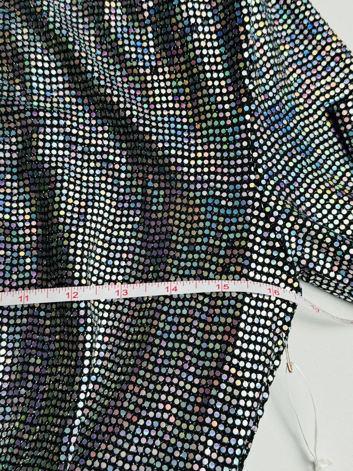 Rose Velvet Women’s Silver Sequins Sz S  (71)