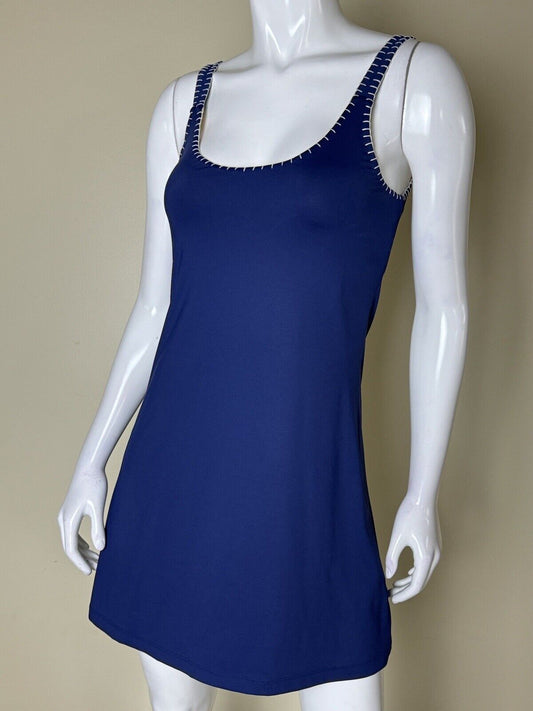 Cabana Life Sz S Active Sport Tank Dress Navy. (18)