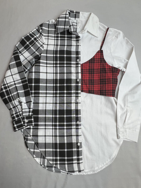 Live 4 Truth Women’s Plaid Long Sleeve Button-Down Shirt Sz S