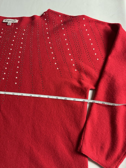 $88 NANETTE LEPORE Women’s Rhinestone Sweater Sz XL    (B.127)