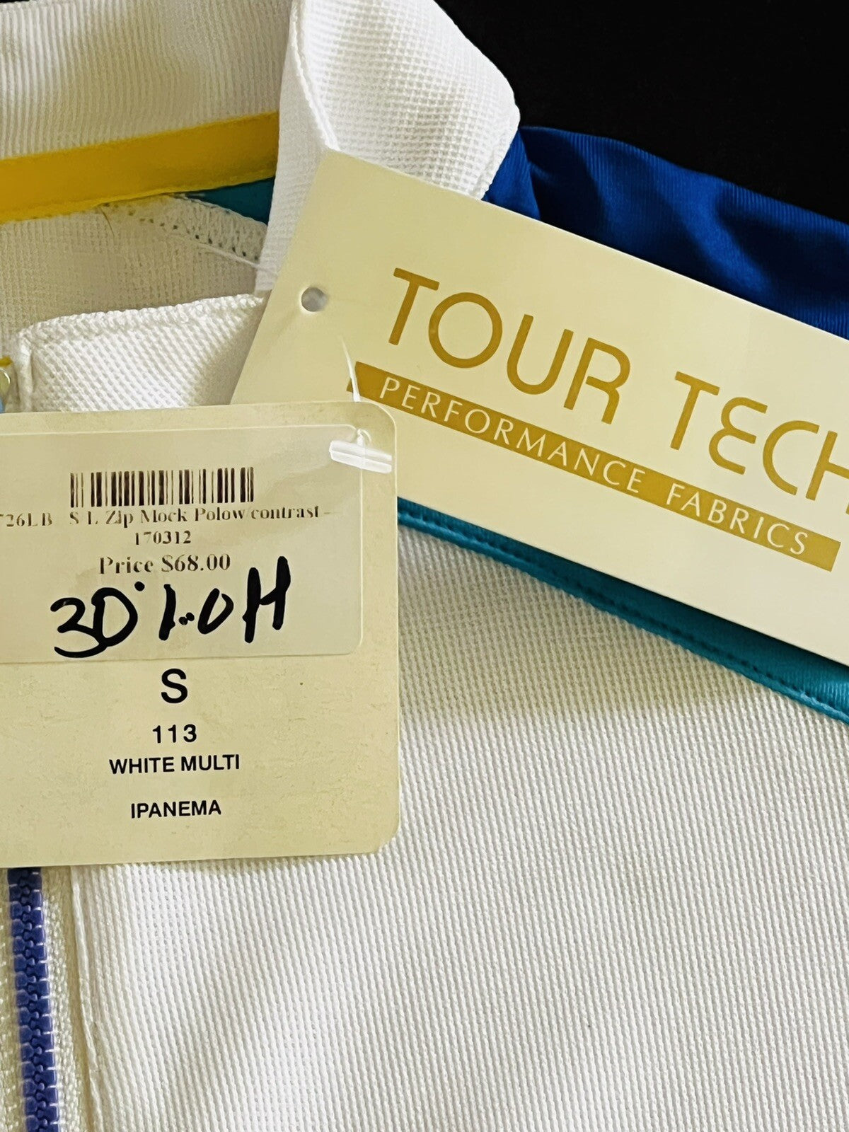 E.P Pro Tour Tech Women’s Top Sleeveless Golf Shirt Sz S White w/ Blue (13)