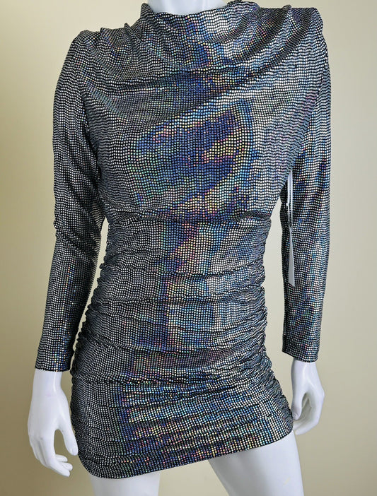 Rose Velvet Women’s Silver Sequins Sz S  (71)