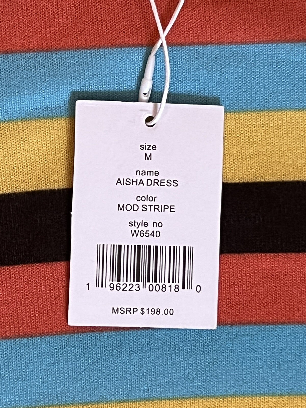 $198 WALTER BAKER Multicolor Stripes Dress Sz M