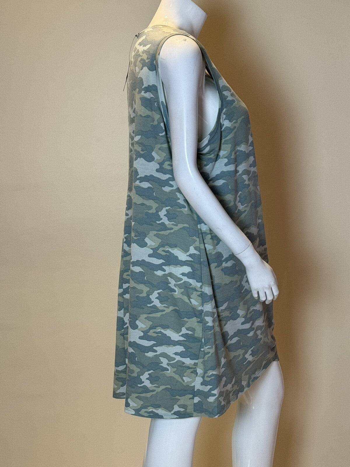 Nine West Women’s Camo Dress Tank Sleeveless Stretch Sz 3XL      (B.65)