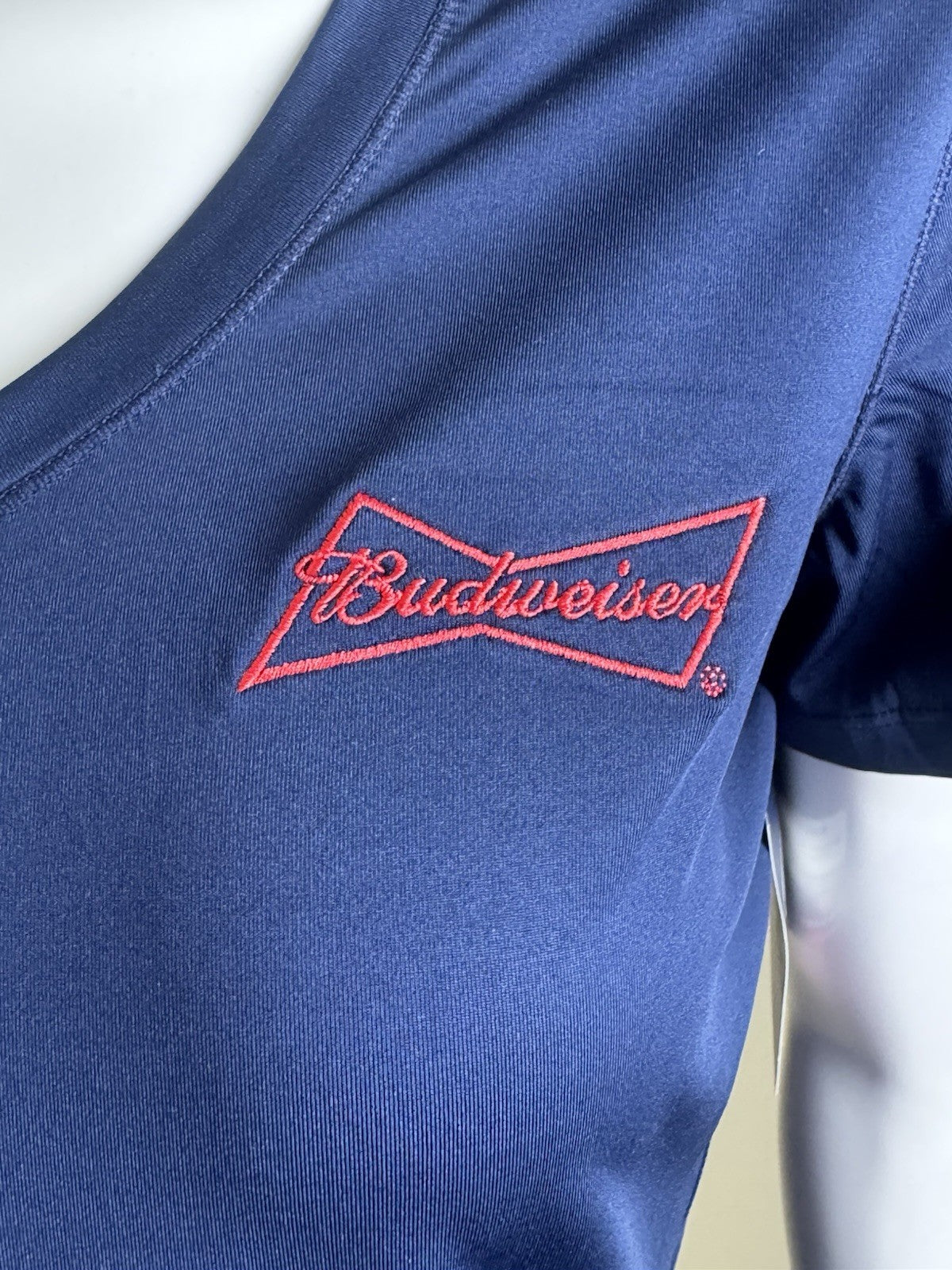 LeverWear Women's Golf shirt Budweiser Logo Sz M   (B.160)