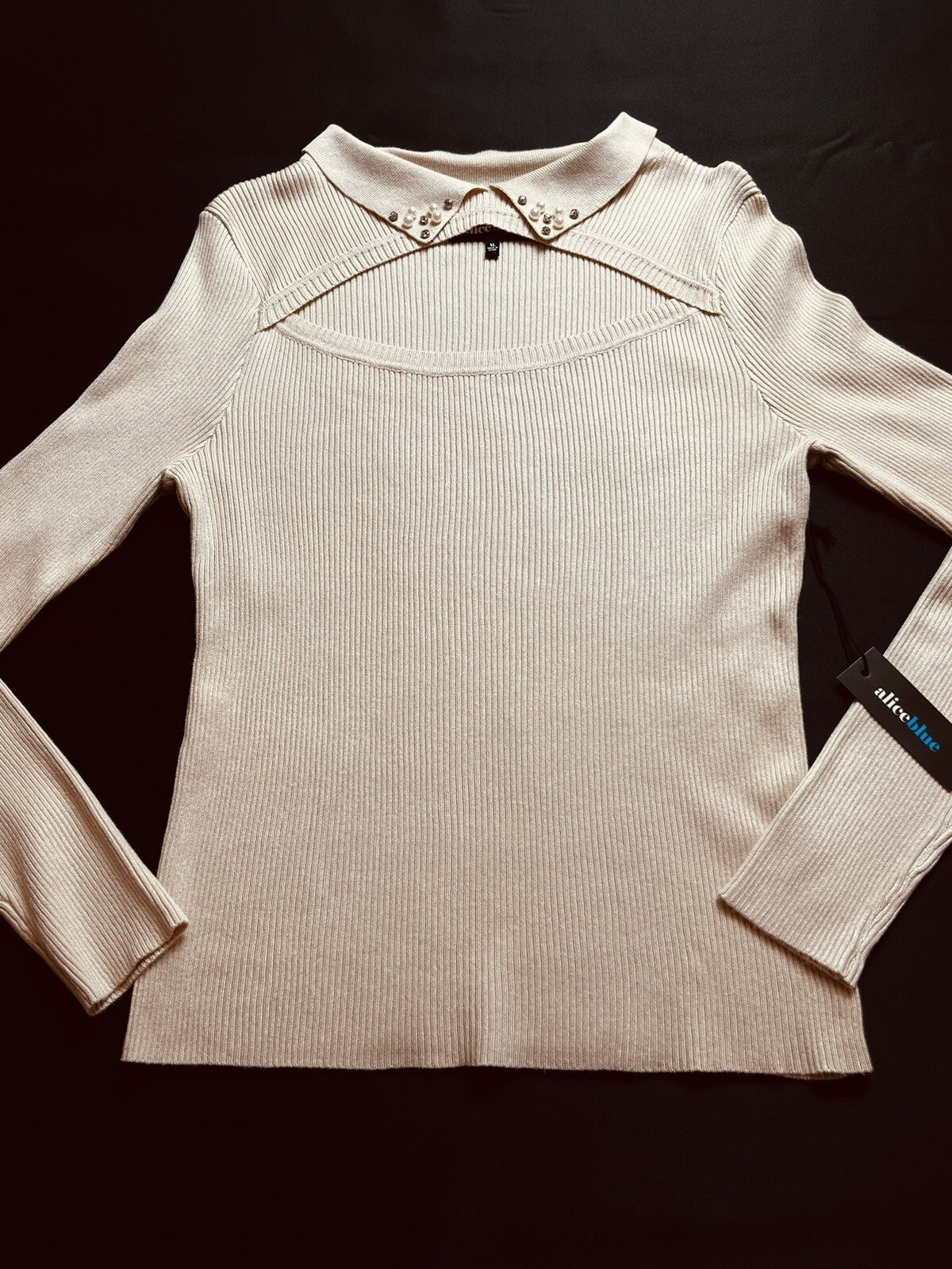 Alice Blue Women's Knit Rhinestone Sweater Size XL