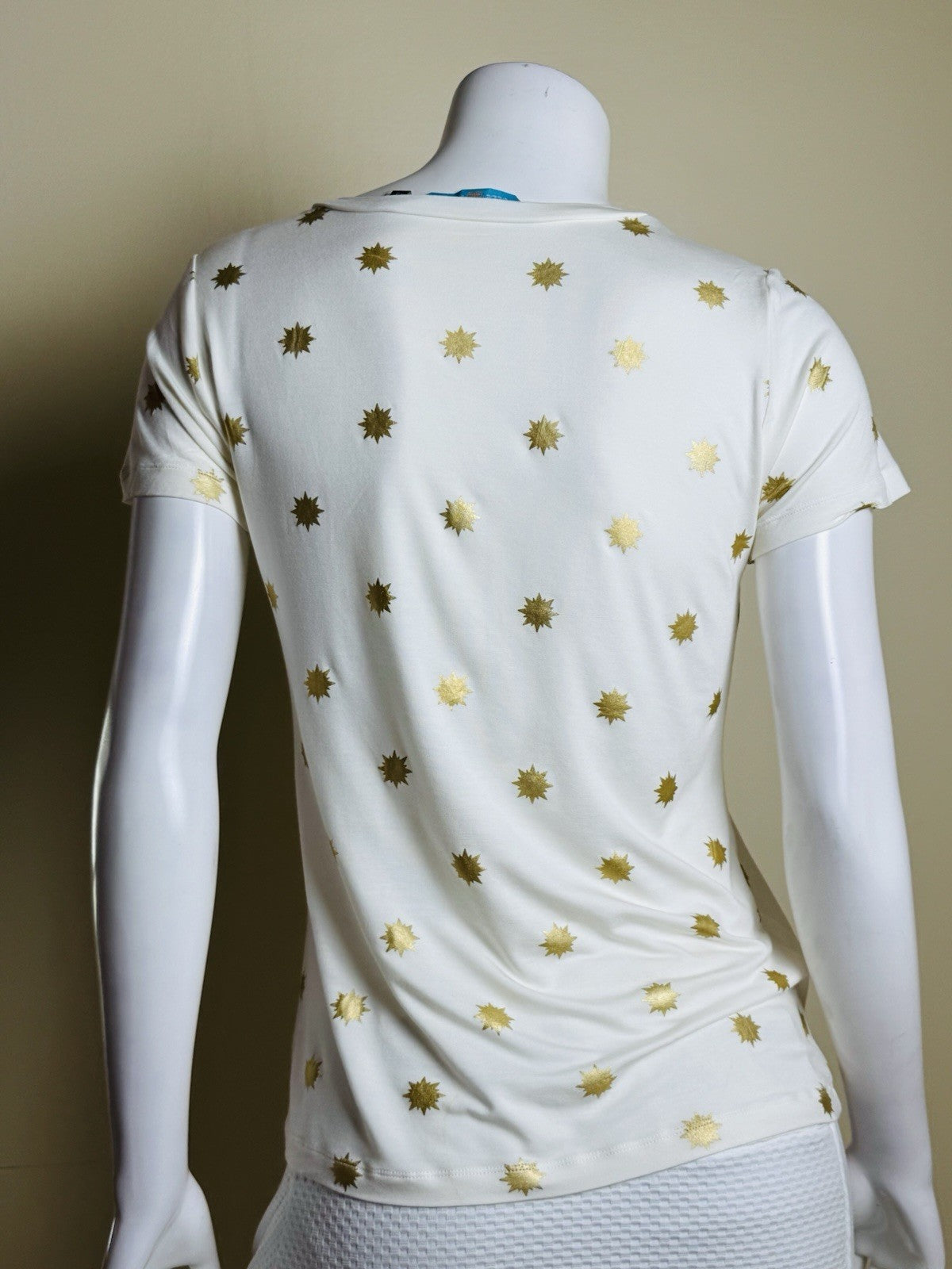 Lizzie Driver Golf T Shirt Stars Printed Size XS.   (B.175)