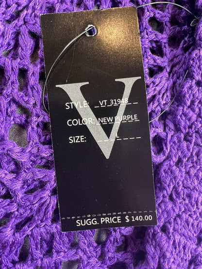 $140 Vertigo Women’s Purple Crochet Top Sz L
