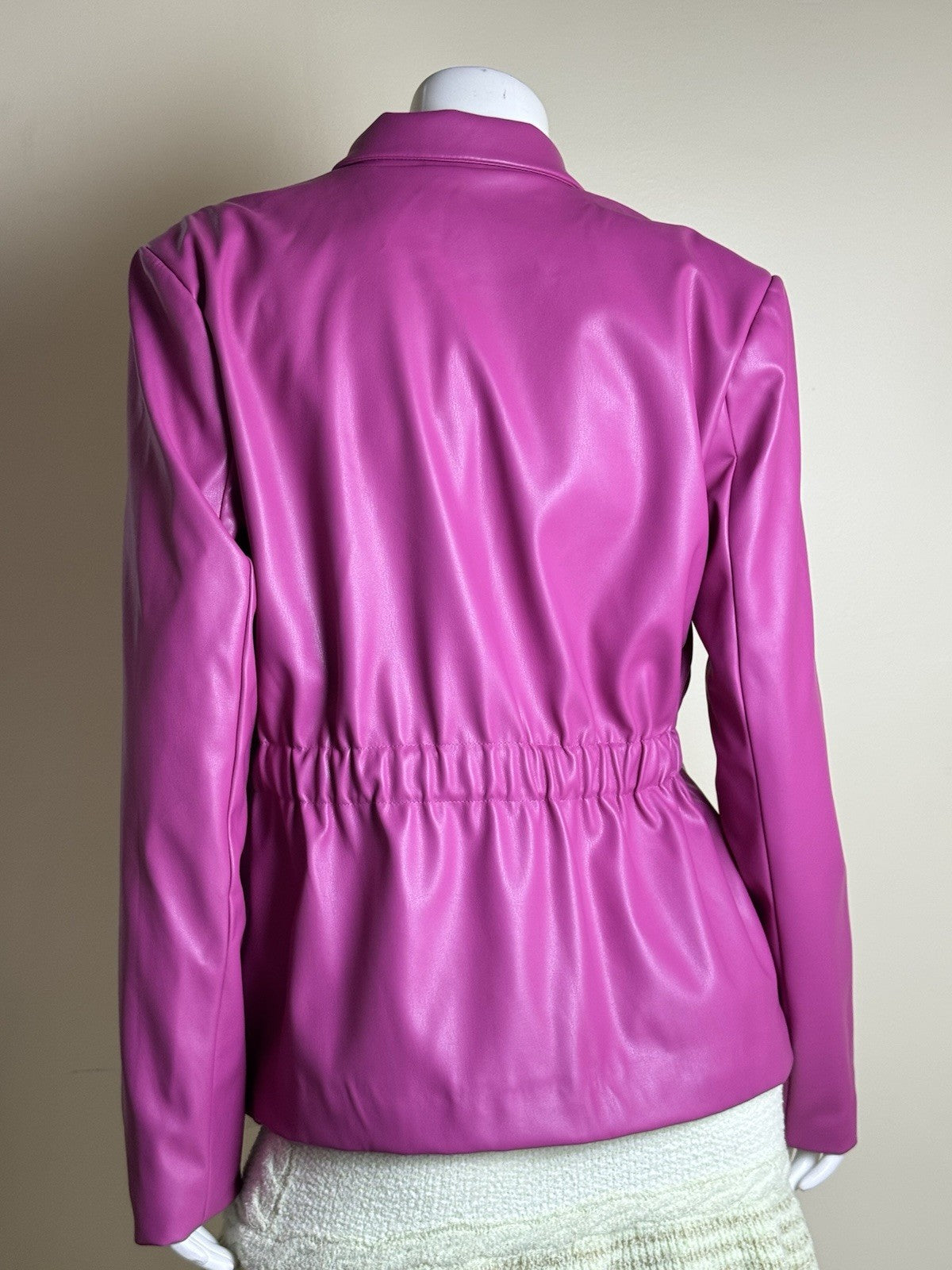 $99 STEVE MADDEN Faux-Leather Jacket Sz L.  (B.119)