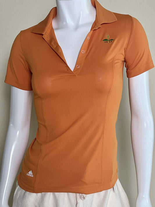 ADIDAS Women's Top Golf Polo Shirt Orange Sz XS (B.49)