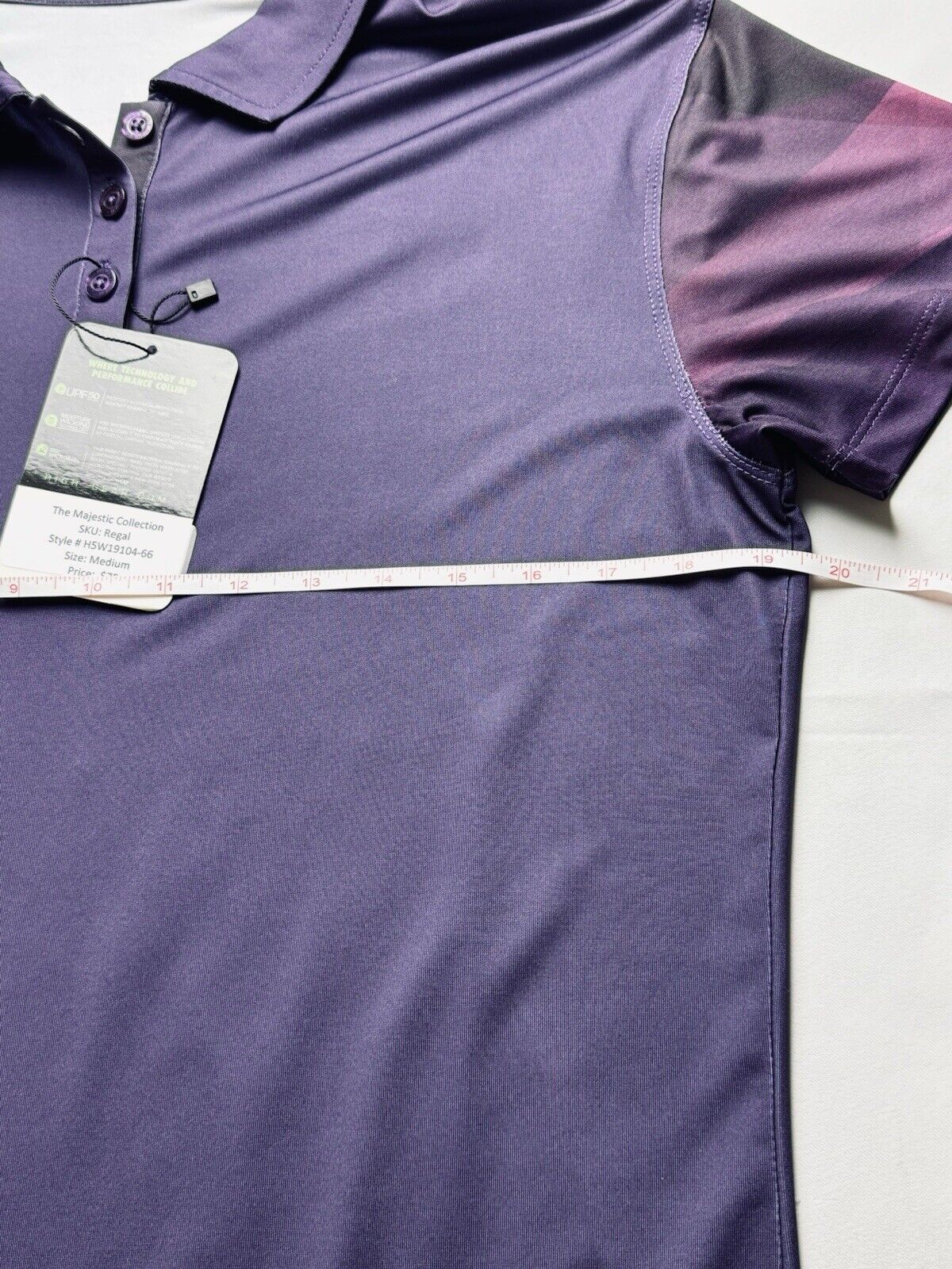 H5G High 5 Golf Women’s Purple Polo Shirt Sz M. (B.05)