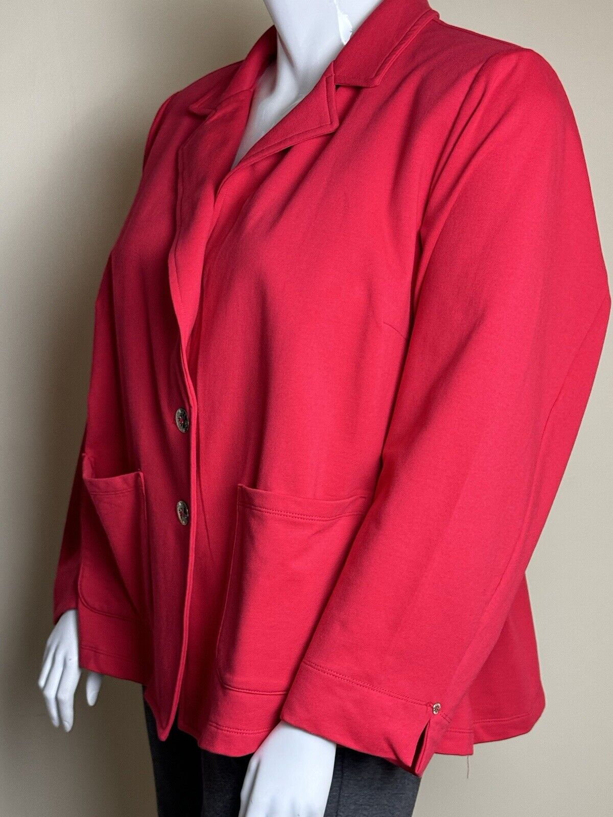 $119 DKNY Women’s Blazer Red Jacket Size 3XL