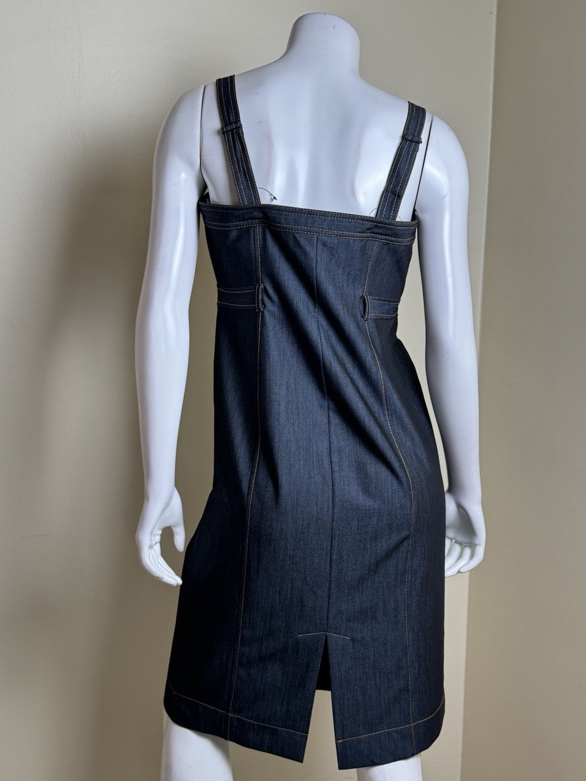 $139 Calvin Klein Blue Denim Dress Adjustable Sz 10P.   (B.175)