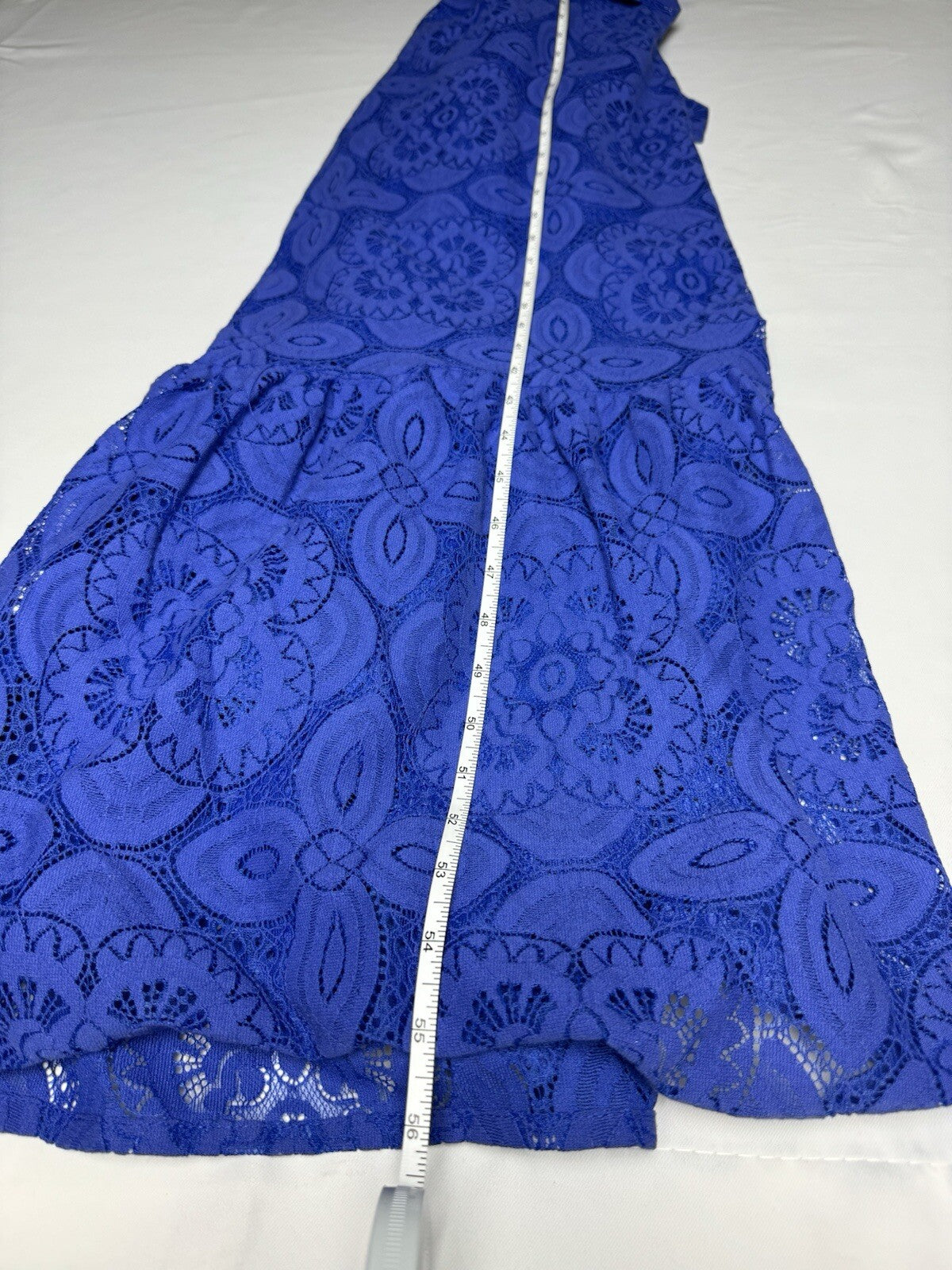 Kensie Women’s Blue Crochet Long Maxi Dress Sz 8. (B.97)
