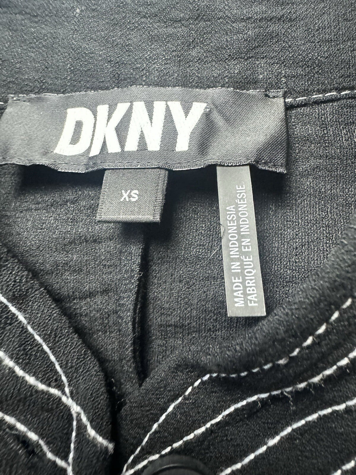$139 DKNY Women's Contrast Stitch Banded Jacket Size XS  (B.116)