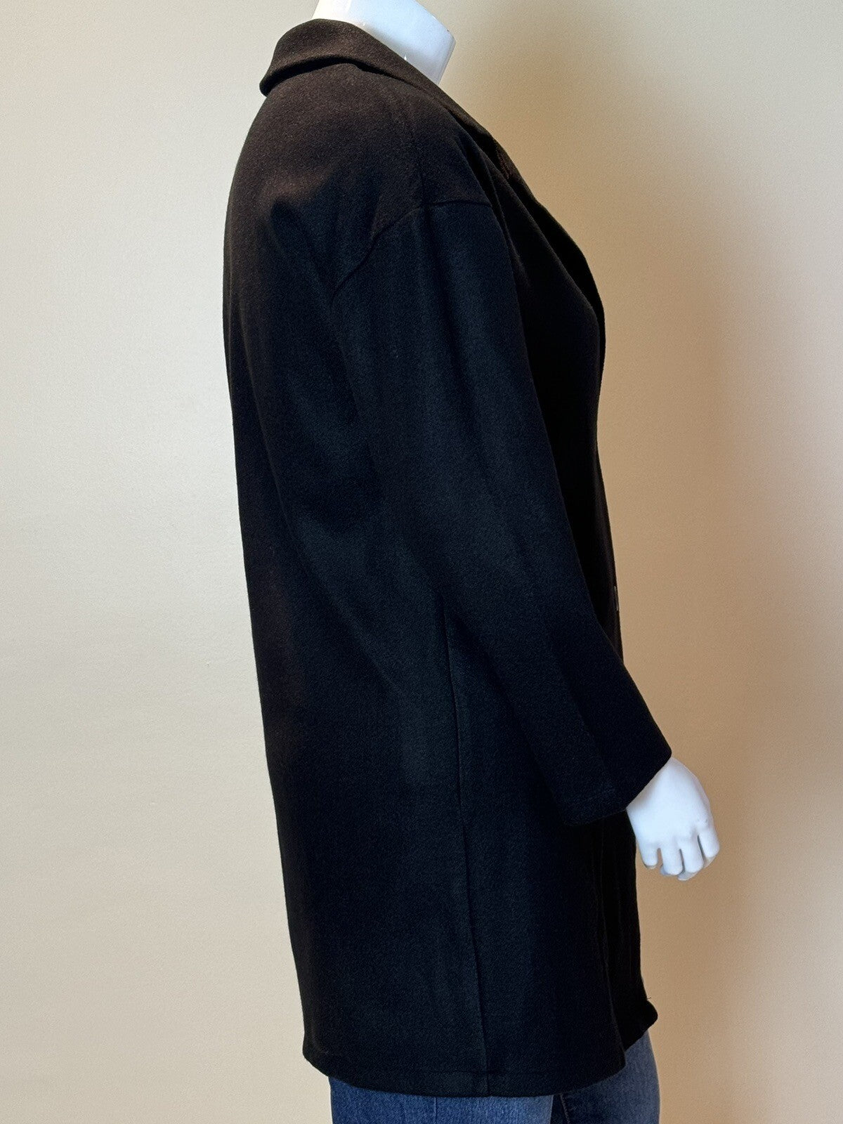 PRETTY GARDEN Women's Coat Jacket Black Sz L.   (B.62)