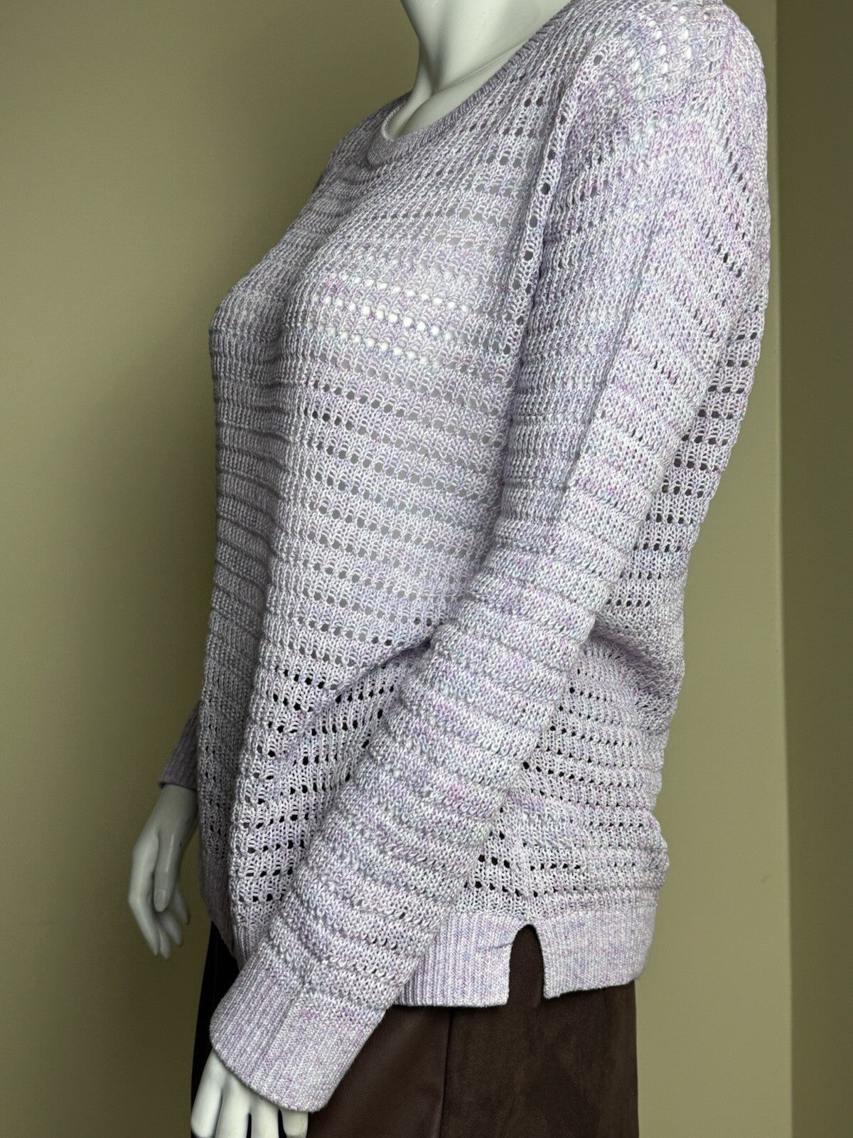 $109 Talbots Crochet Top Purple Sz XL.  (B.52)