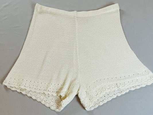 NO COMMENT WOMEN’S PLUS Sz 3X Knit Shorts Ivory