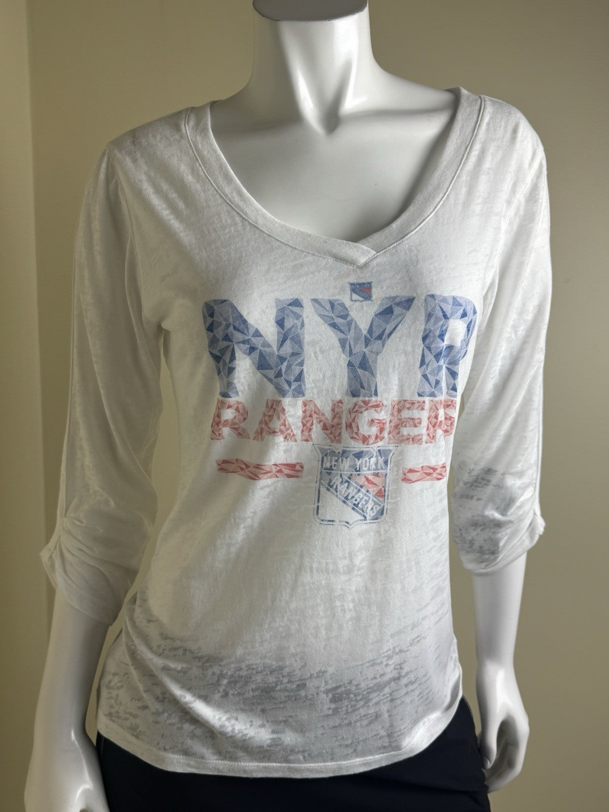 LeverWear Women's Golf shirt NYR Logo Sz M   (B.160)