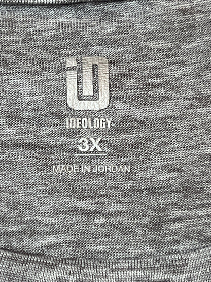 Ideology printed neck label showing size 3X