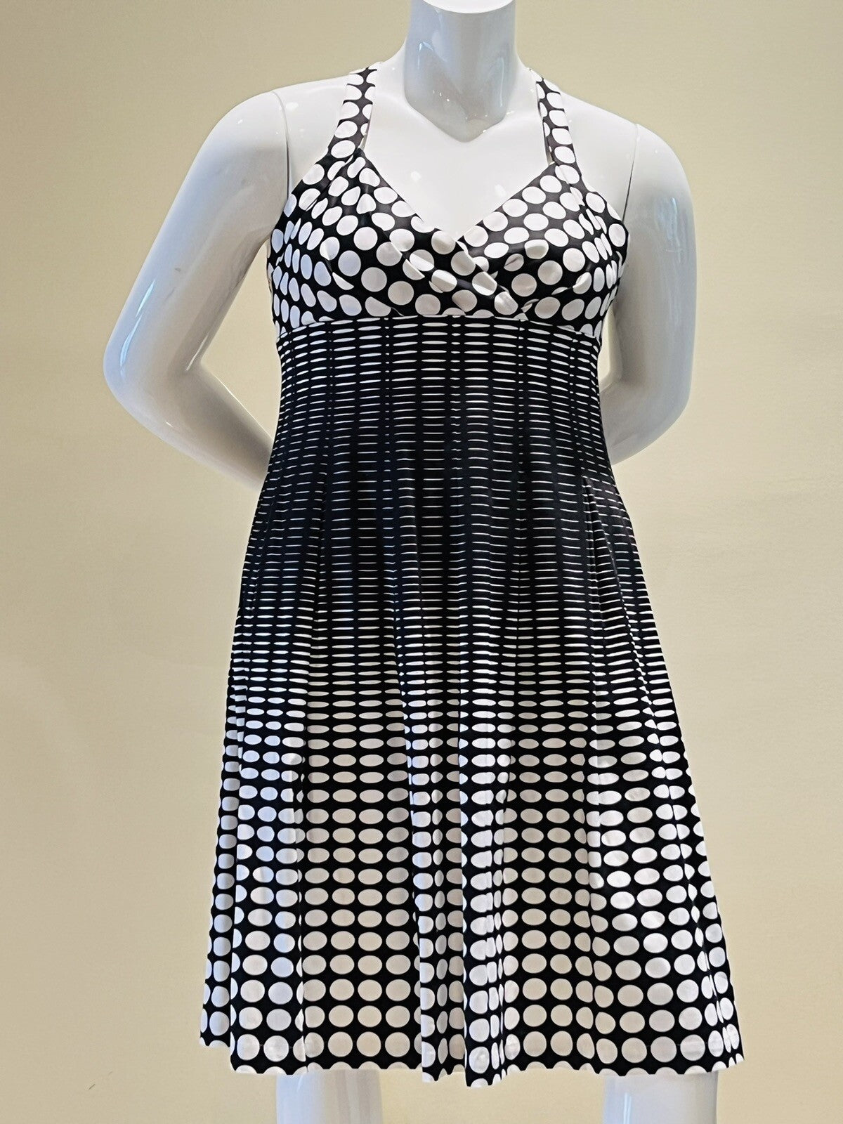 Marvin Richards Black White Polka Dot Women's Sz 16 Dress. (B.60)