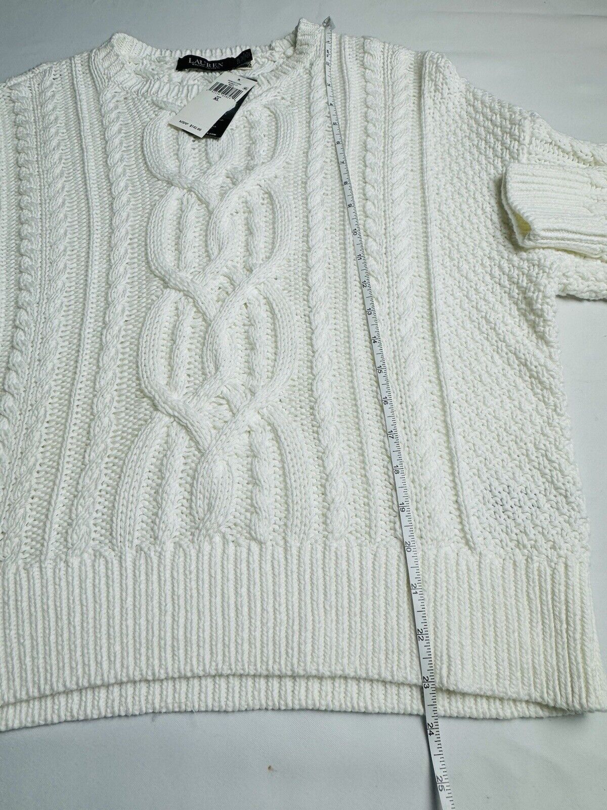 $145 Lauren Ralph Lauren Women's Crochet Sweater Sz XL