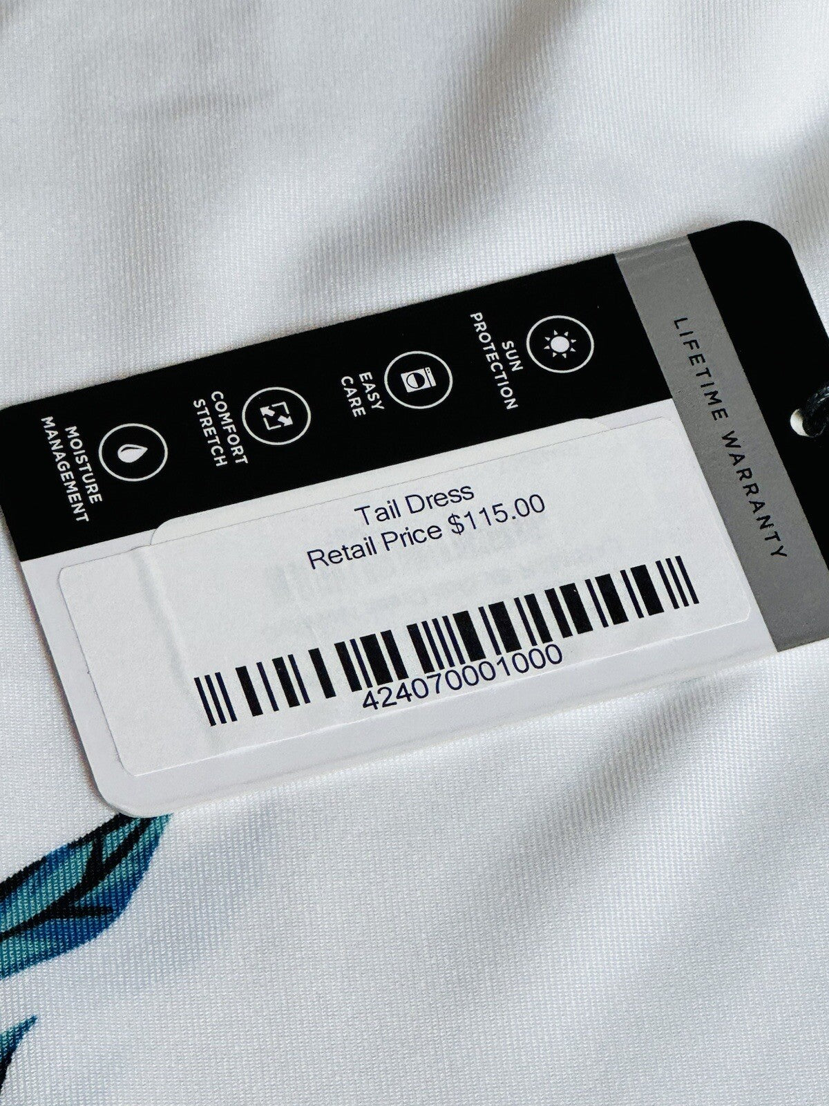 TAIL Golf Dress Women’s White /Lime Pattern Sz XL.  (54)