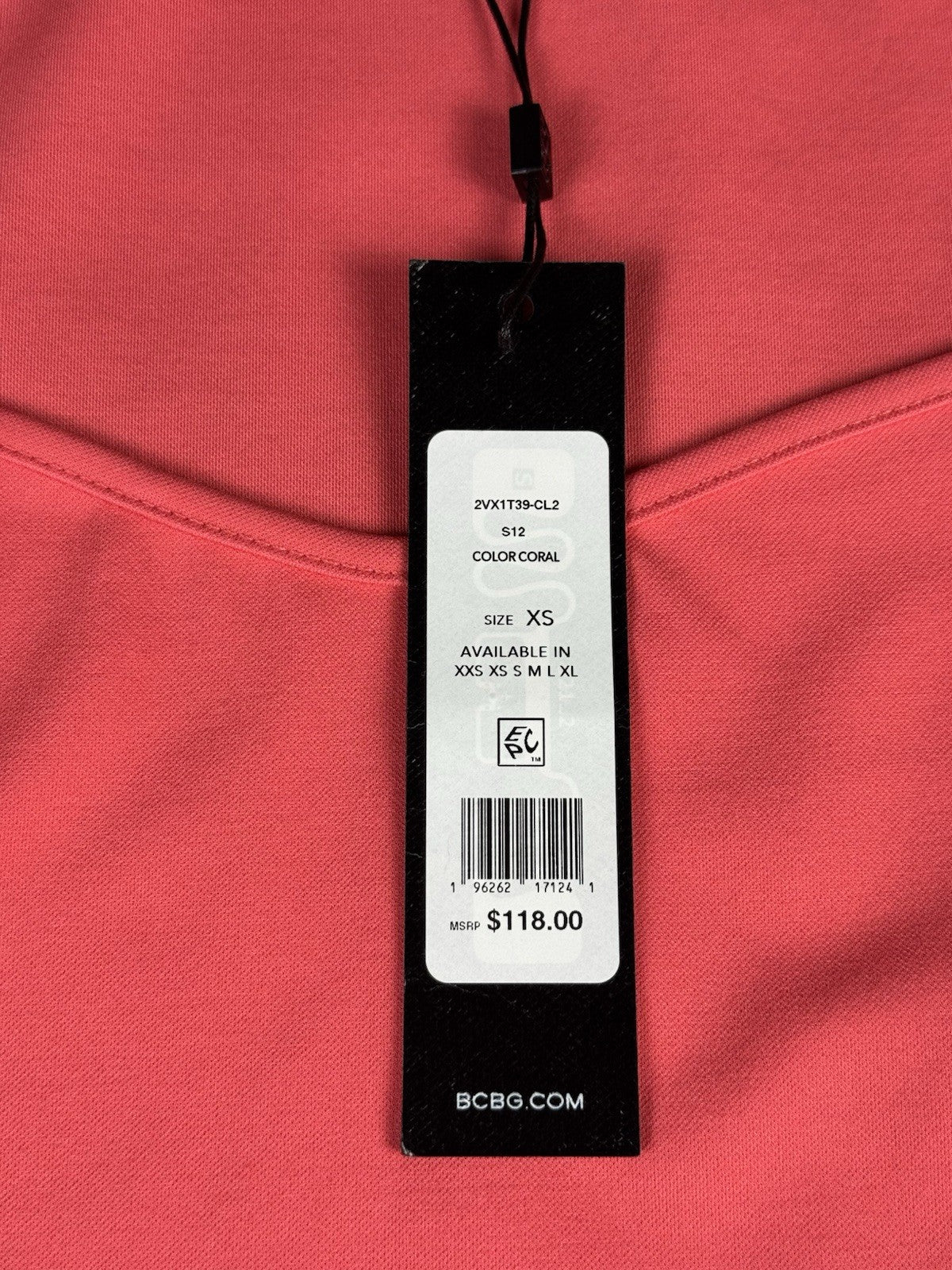 $118 BCBG Maxazria Women's Coral Stretchy Shirt Sz XS.   (B.189)