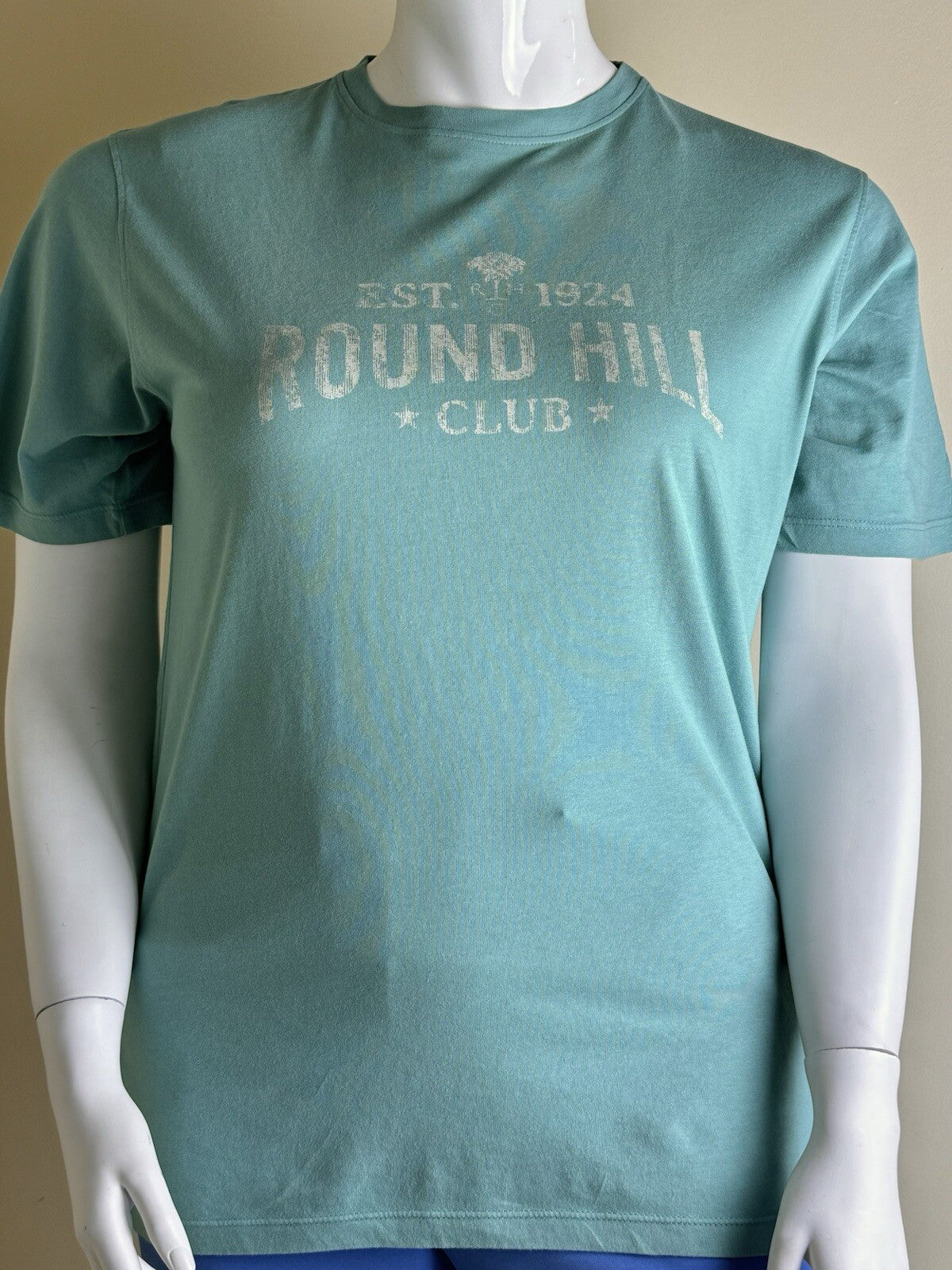 Ahead Women’s T Shirt (Round Hill Club Printed) 100% Cotton Sz M.  (B.05)
