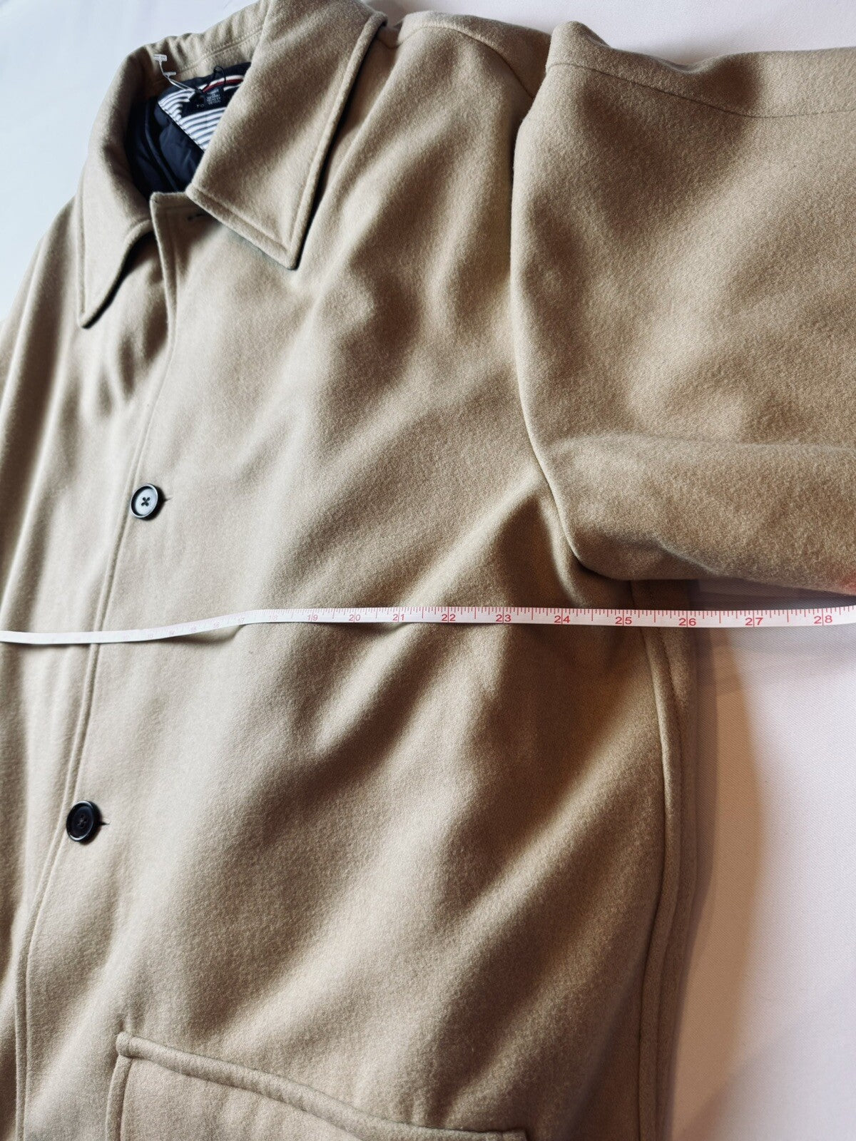 $289 Tommy Hilfiger Women’s Wool Trench Coat Storm Pea coat W/ Vest Sz XL . (55)