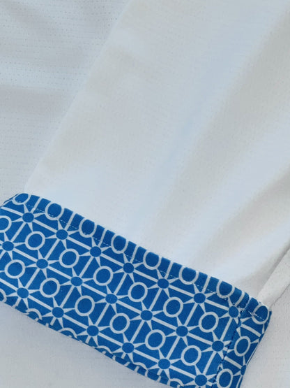 Sport Haley Women's Top Golf Polo Shirt White w/ Blue Sz M (B.13)