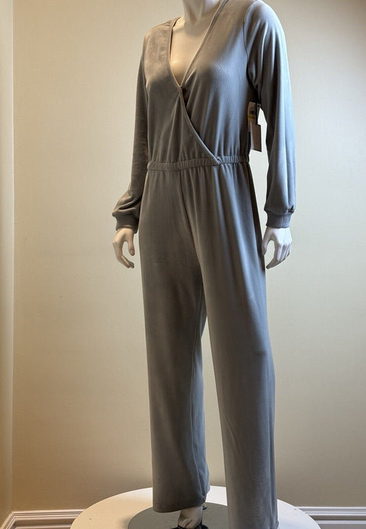 1. State Women’s Gray Velour Jumpsuit Size M